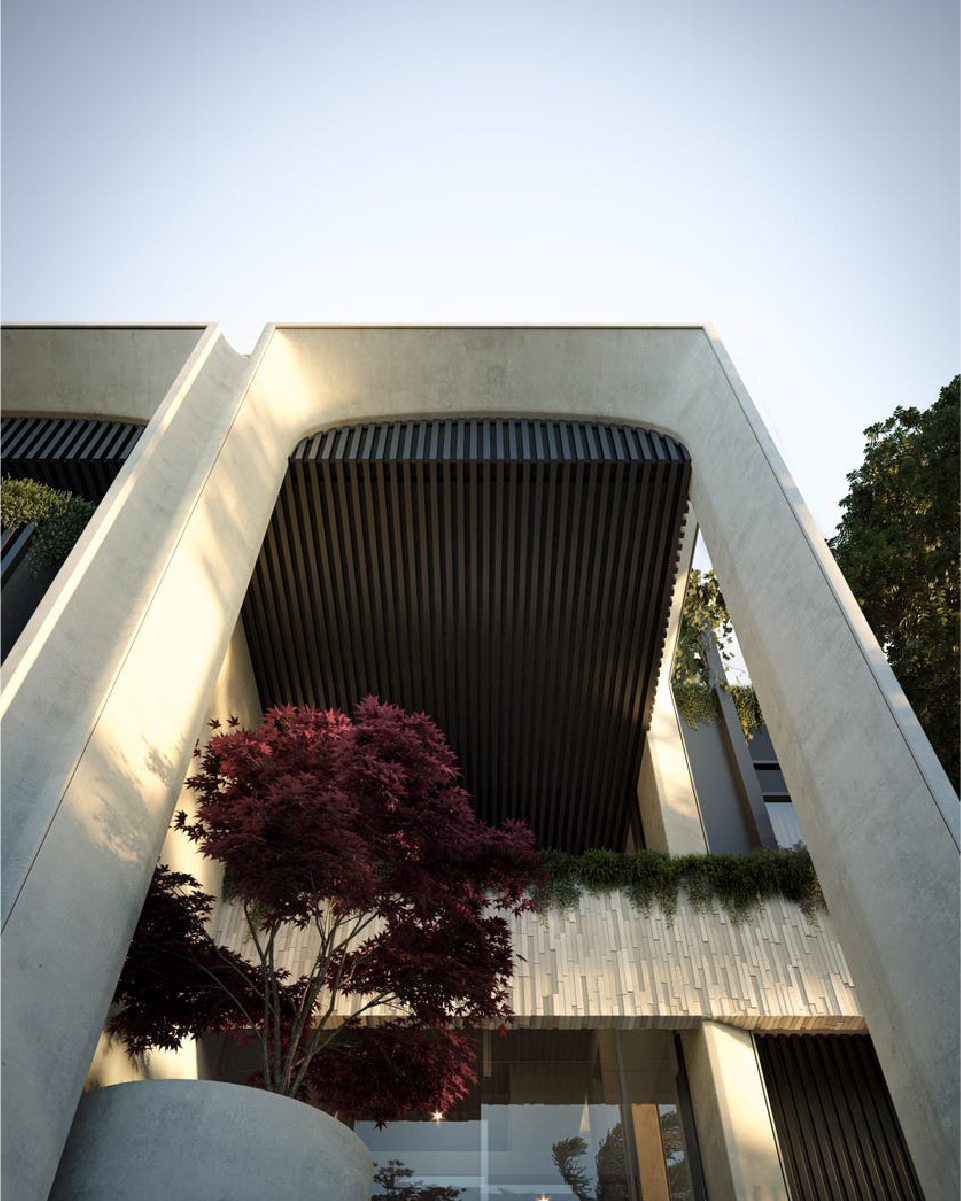 Prime Building Surveyors Billilla Residence looking up at balcony